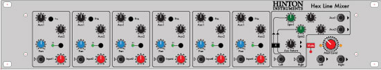 Hex  Line Mixer with Aux Sends